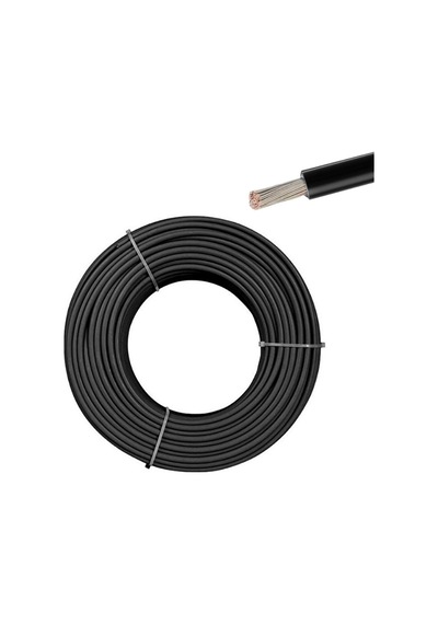 6 MM Solar Kablo 1 Metre (Siyah)