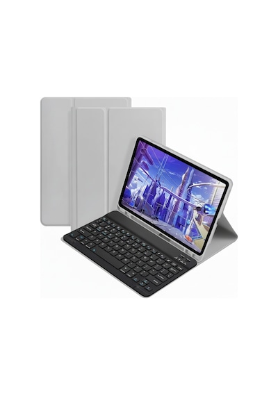 Microcase Xiaomi Poco Pad M1 12.1 İnch Tablet Uyumlu Bluetooth Klavyeli Standlı Kılıf Siyah - Bkk4