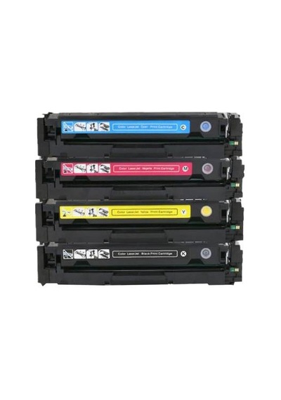 Hp 203x Cf540x Uyumlu Toner Set 4 Renk M254 M280 M281 Lbp621 Lbp640 Crg054h Crg045h 201x