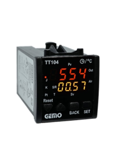Gemo Tt104a-230vac-r ,48x48mm 110v..220vac Kontak-2a2k Zamanlı Isı Kontrol
