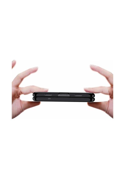Huawei P50 Pocket Kilif Metal Görünümlü Esnek Kipta Kapak 472928988