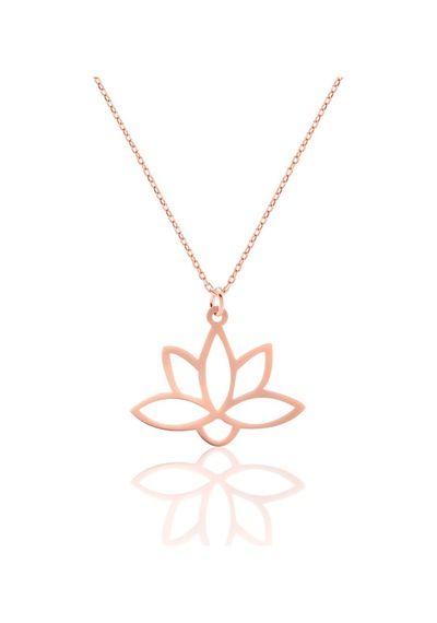 Azuris 925 Ayar Gümüş Lotus Çiçeği Kolye (219583906)