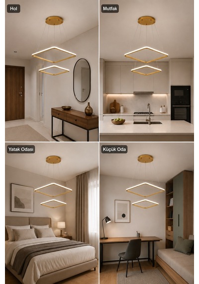Melo 2'li Led Sarkıt Avize Beyaz Işık Eskitme
