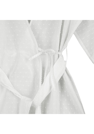 Miespiga Pearl Dantelli Kadın Bride Gelin Sabahlığı Beyaz