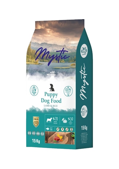 Mystic Puppy Az Tahıllı Kuzu Etli Yavru Köpek Maması 15 KG