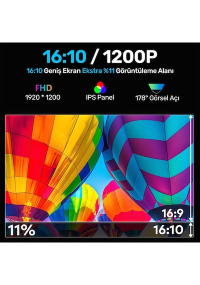 Npo Npm788 16" Fhd 1200p Ips Type-c Taşınabilir 3'lü Monitör Çoklayıcı Standlı Notebook Monitör