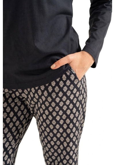 Arnetta Kadın Büyük Beden Modal Pamuklu Nakışlı Düğmeli Yaka Uzun Kollu Pijama Takım Antrasit Arnetta Kadın Büyük Beden Modal Pamuklu Nakışlı Düğmeli Yaka Uzun Kollu Pijama Takım Antrasit