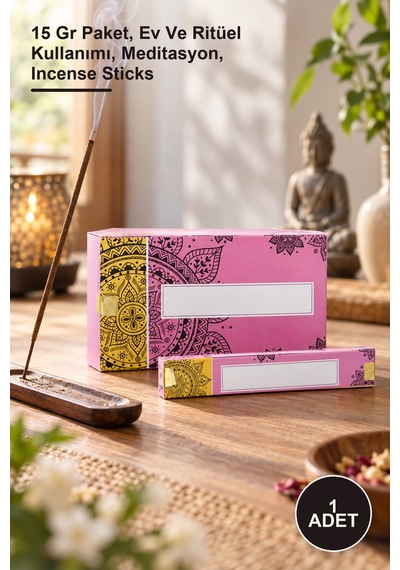 1 Adet Aromalı Çubuk Tütsü 15 Gr Paket, Ev Ve Ritüel Kullanımı, Meditasyon, Incense Sticks
