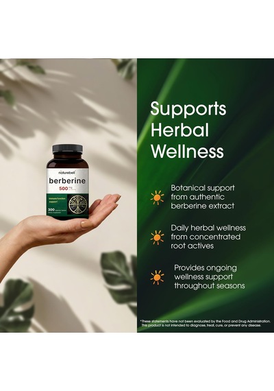Naturebell Berberine 500mg - 300 Capsules Orijinal Ürün Dmmedicineden
