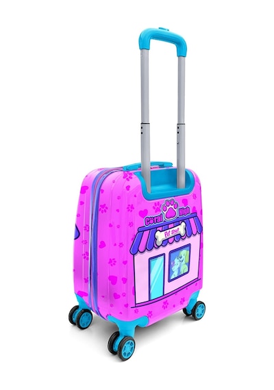 Coral High Kids Kedi Köpek Desenli Çocuk Valizi 16776 Pembe - Mavi