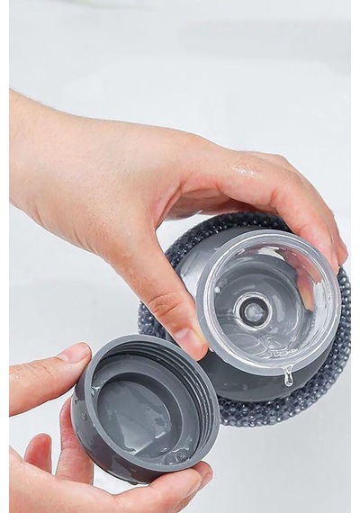 Soap Dispenser Kitchen Brush Sıvı Deterjan Hazneli Bulaşık Fırçası Ve Stand