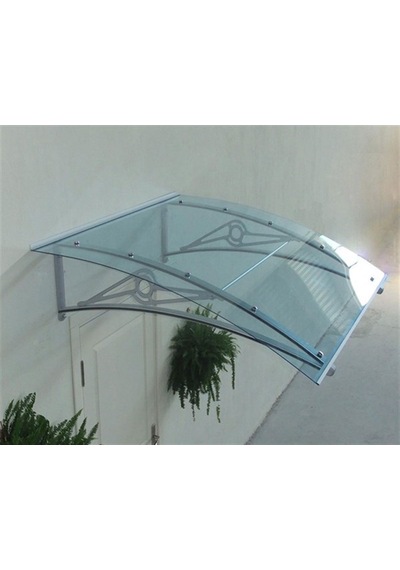 Tf Prolüx Kapı Üstü 15,19 Alüminyum Ayaklı Sundurma 190 X 150 Yeşil 4 Mm Solid Levha
