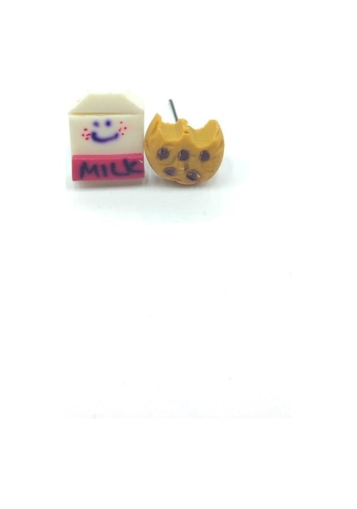 Tedz Collection Milk And Cookie Pin Küpe Çok Renkli
