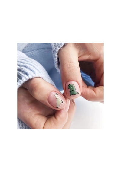 Nailist Fun - Dinazor Çıkartmalı Renkli Eğlenceli Yapışkan Çocuk Tırnak Sticker Seti Tırnak Dövmesi