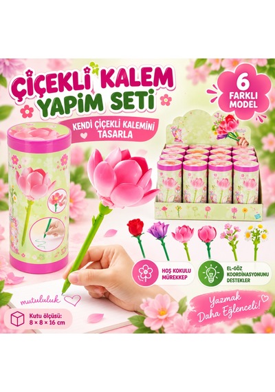 Çiçekli Kalem Yapım Seti