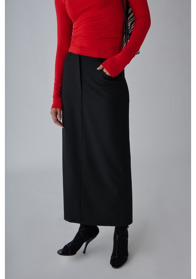 Suud Collection Siyah Mina Maxi Etek