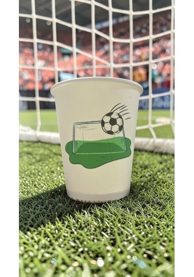 Futbol Topu-maç-kale Doğumgünü Parti Temalı Tek Kullanımlık 7 Oz 100 Adet Karton Bardak