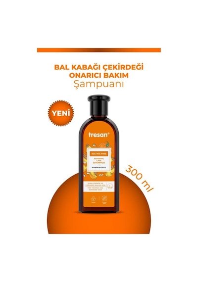 Tresan Bal Kabağı Onarıcı Sülfatsız Şampuanı 300 Ml Tüm Saçlar