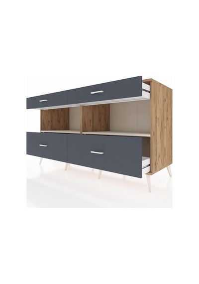 Kronos Konsol 2 Raflı 4 Çekmeceli 176x59x99 Çam-aytaşı/antrasit Çam-aytaşı/antrasit Kronos Konsol 2 Raflı 4 Çekmeceli 176x59x99 Çam-aytaşı/antrasit Çam-aytaşı/antrasit