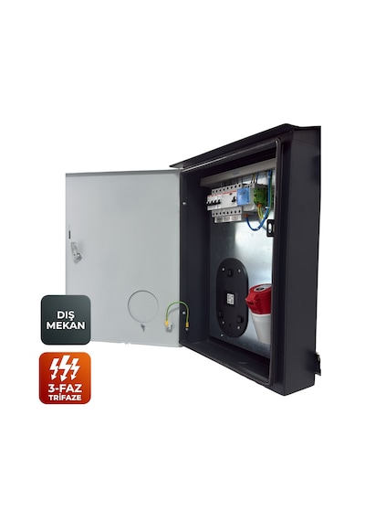 Ever Charger Panobox Pro Trifaz Elektrikli Araç Şarj Panosu Ac Kaçak Akım Röleli, Sigortalı, Go-e Uyumlu Dış Mekan 11 Kw 22 Kw 5/32a Fiş 5/32a Priz Ever Charger Panobox Pro Trifaz Elektrikli Araç Şarj Panosu Ac Kaçak Akım Röleli, Sigortalı, Go-e Uyumlu Dış Mekan 11 Kw 22 Kw 5/32a Fiş 5/32a Priz