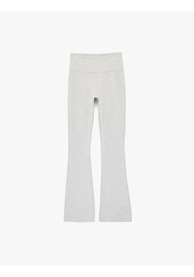 Koton Yüksek Bel Slim Fit İspanyol Paça Spor Tayt Gri Melanj 6sak40022nk Gri Melanj