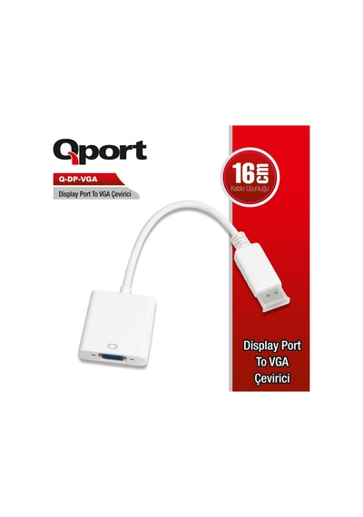 Qport Q-dp-vga Dv Dısplay Port To Vga Dönüştürücü