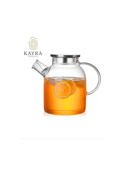 Tedar Çelik Kapaklı Borosilikat Cam Demlik 1500ml Royaleks-cm-2003 Najmaddin 6411267
