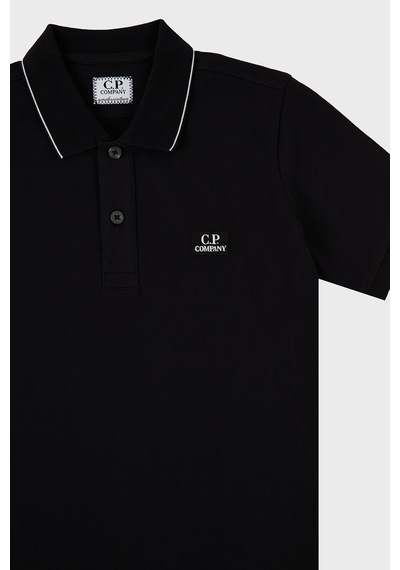 C.p. Company Çocuk Polo Yaka T Shirt 10ckpl023 005263w 999 Siyah