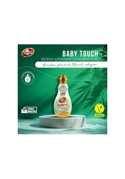 Baby Touch Konsantre Kumaş Yumuşatıcı Sıvı Bebek Pudrası Kokulu, 1440 Ml