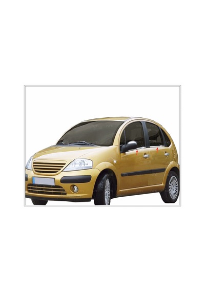 Famsotomotiv Citroen C3 Krom Cam Çıtası 4 Prç. 2002-2009 P. Çelik