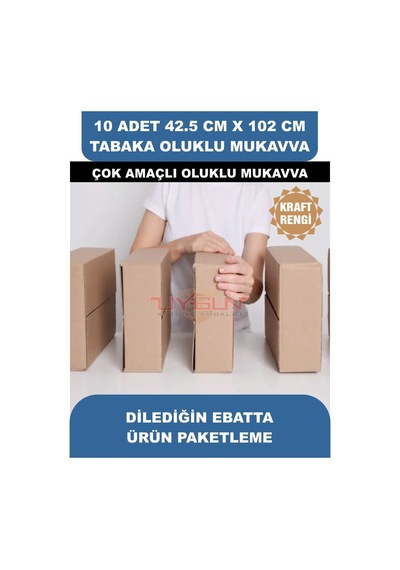 10 Adet 42.5cm X 102cm Baskısız Tabaka Oluklu Mukavva, Çocuk Etkinlik Kartonu, Maket Kartonu, Kargo Kartonu