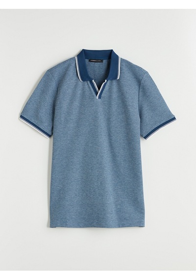 Lcwaıkıkı Classic İndigo Polo Yaka Desenli Erkek Tişört