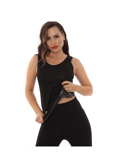 Sauna Suit Ekstra Terle Incelten Unisex Termal Sauna Altüst Takım Siyah