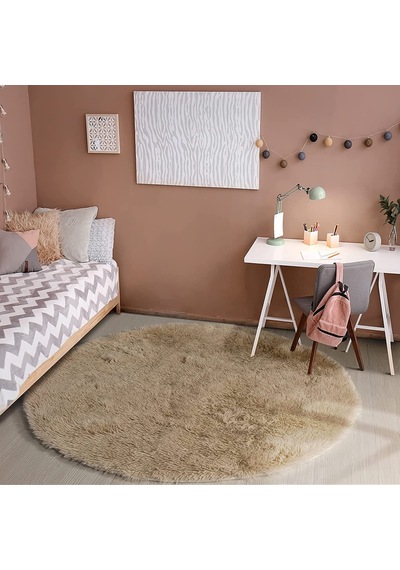 Rovigo Home Yuvarlak Tüy Dökmez Tavşan Tüyü Post Halı Yv