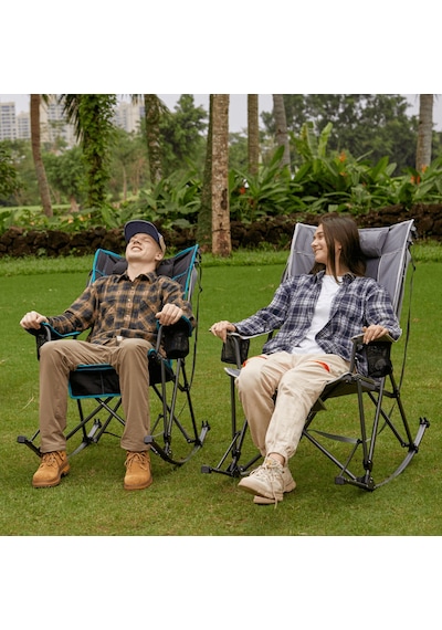 Fundango Cozy Rocking Chair Sallanan Katlanır Kamp Sandalyesi Black Siyah