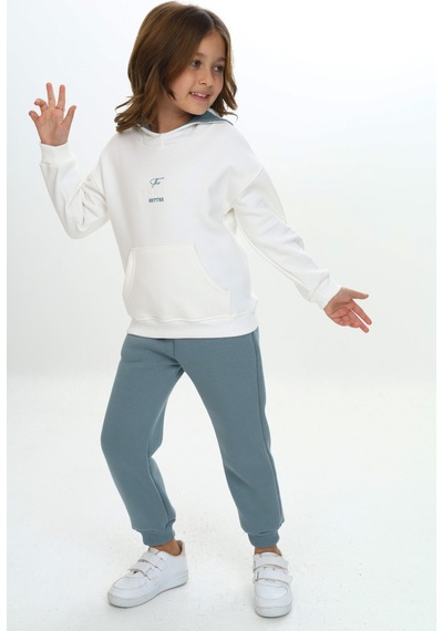 Toontoy Kids Toontoy Kız Çocuk 2'li Takım Baskılı Kapüşonlu Cepli Sweatshirt & Beli Paçası Lastikli Jogger Eşofman Altı - Bant Detaylı & 3 İplik Şardonlu Mint Toontoy Kids Toontoy Kız Çocuk 2'li Takım Baskılı Kapüşonlu Cepli Sweatshirt & Beli Paçası Lastikli Jogger Eşofman Altı - Bant Detaylı & 3 İplik Şardonlu Mint