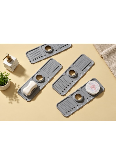 Mutfak Banyo Lavabo Kenarı Silikon Mat Gri 1464577
