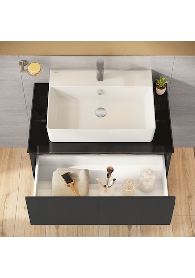 VitrA Nuo 67693 Lavabo Dolabı Parlak Antrasit Çanak Lavabolu 80 CM Parlak Antrasit VitrA Nuo 67693 Lavabo Dolabı Parlak Antrasit Çanak Lavabolu 80 CM Parlak Antrasit