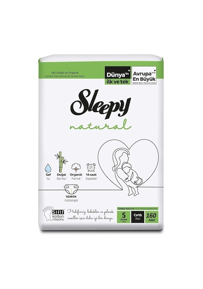 Sleepy Natural Bebek Bezi 5 Numara Junior 160 Adet