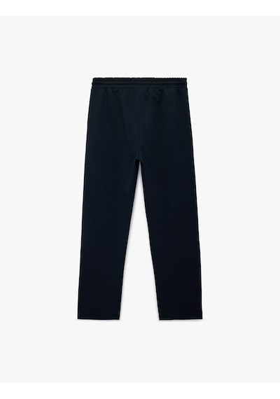Koton Regular Fit Biyeli Cepli Beli Bağcıklı Eşofman Altı Lacivert 6sam40039mk