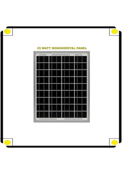 25 W Monokristal Güneş Paneli Solar 25 W Güneş Enerjisi 25 W Monokristal Güneş Paneli Solar 25 W Güneş Enerjisi