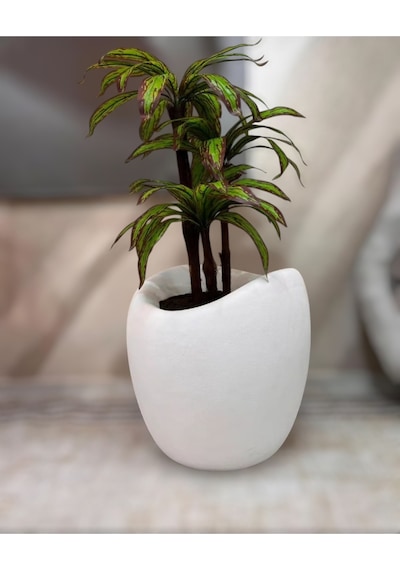 Mydecorza Bohem Home Fiberglas Bahçe Ve Ev Dekorasyonu Saksı Yumurta Modeli 45 Cm X 45 Cm