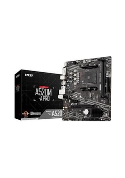 Msi A520m-a Pro Amd A520 Soket Am4 Ddr4 4600 Oc Mhz Matx Gaming Anakart