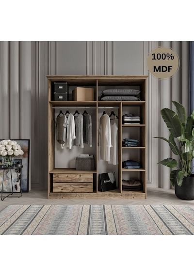 Soho 4 Kapak Mdf Gardırop Aytaşı