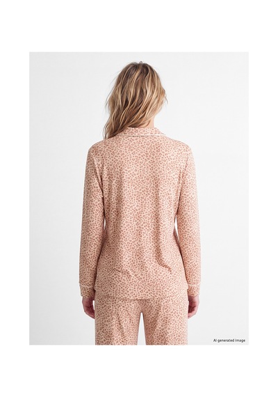 Lcw Dream Bej Leopar Desenli Kadın Pijama Takım