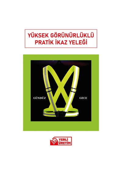 Pratik Fosforlu İkaz Yeleği 15 Li Paket Reflektörlü, Hafif Ve Rahat Güvenlik Yeleği