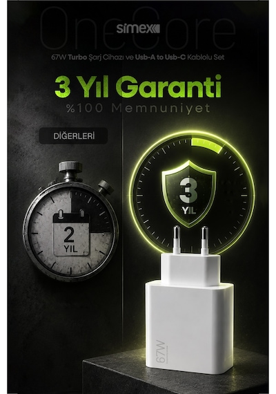 Xiaomi 67w Turbo Hızlı Şarj Seti Güç Adaptörü Başlığı Aleti Redmi Note 14 13 12 11 Pro Poco Uyumlu - 36563628