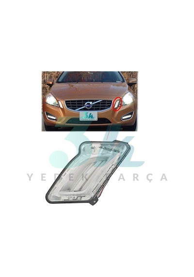Volvo S60 V60 Sol Gündüz Ledi 2011 2012 2013 Sis Lambası