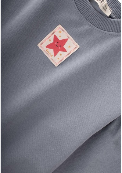 Cigit Etiket Detaylı Sweatshirt Takım 1-7 Yaş Mint Yeşil Mint Yeşili