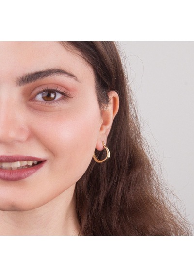 14 Ayar İtalyan Halka Altın Küpe 2,65 Gr-5958